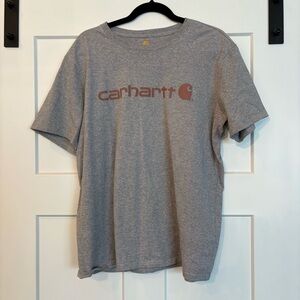 Carhartt Gray Short Sleeve Tee with Logo